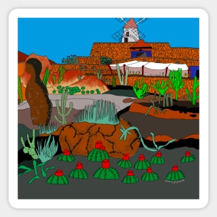 Cactus Garden Lanzarote Canary Islands Sticker